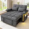Tweezits slaapbank - 145 x 141,5 x 90 cm, grijs Productafbeelding-voorbeeld 3