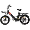A black electric bicycle is shown against a white background. Produktbild-Vorschau