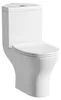 sanicomfort Stand-WC Set Paros Corner weiß, spülrandlose Produktbild-Vorschau 1