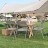 Klappstuhl 2er Set Lounge-Sessel mit Polster Besuchersstuhl Produktbild-Vorschau 3