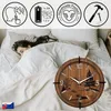 Wanduhr aus Holz mit Naturmotiv | Wenge-Walnuss Silberne Produktbild-Vorschau 9