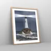 Gerahmtes Poster - Rahmen in heller Eiche - Leuchtturm Meer Produktbild-Vorschau 8