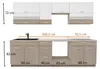 Küchenzeile 270 cm - Sonoma Beige Weiß - Mit Arbeitsplatte Produktbild-Vorschau 7