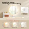 WOLTU Schminktisch mit Beleuchtung, runder Schminkspiegel, Produktbild-Vorschau 8