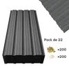 GIHAUVIA 22x tôle trapézoïdale 108cm x 42.6cm = 10.12 tôle Voir les images du produit 1