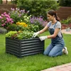 tectake® Hochbeet, 100x100x62 cm, verzinkter Stahl, Produktbild-Vorschau 8
