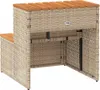 vidaXL Whirlpooltreppe Beige 50x50x50,5 cm Poly Rattan Produktbild-Vorschau 5