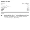 A nutritional information and ingredients list for a food product. Voir les images du produit