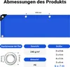 Telone Wiltec resistente alle intemperie blu, telone Anteprima dell’immagine prodotto 3