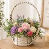 Rattan Pflanzkorb Blumenkorb Pflanzschale Halbkreis mit Produktbild-Vorschau 4