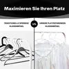Kleiderbügel mit drehbarem Haken platzsparend weiß 20er Set Produktbild-Vorschau 3