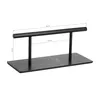 A black metal stand with dimensions indicated by measurement lines. Voir les images du produit