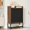 A shoe cabinet with decorative items on top, placed in a hallway next to a door and a sofa. Anteprima dell’immagine prodotto