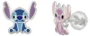 Disney Silberne asymmetrische Ohrringe Lilo & Stitch Produktbild-Vorschau 3