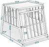 EUGAD Hundetransportbox ,für große Hunde, 85 x 65 x 69cm, Produktbild-Vorschau 2