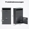 Skrzynka na listy Wiltec szara 410 x 220 x 750 mm, skrzynka Podgląd zdjęcia produktu 12