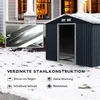 Outsunny prístrešok na náradie Záhradný prístrešok uhľovo Náhľad obrázku produktu 11