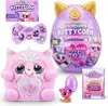 A collection of Rainbocorns Kittycorn Surprise toys, including a plush toy, an egg-shaped container, and smaller accessories, arranged on a white background. Produktbild-Vorschau