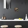 Glasuhr Wanduhr Küchenuhr Echt-Glas 30fi cm Kaffee braun Produktbild-Vorschau 3