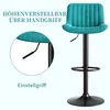 Barhocker Samt Barstühle-Set Höhenverstellbar 360° Produktbild-Vorschau 4