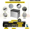 A diagram showing the features of a portable electric cooler. Produktbild-Vorschau