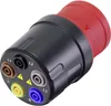 A close-up studio shot of an electrical adapter. Produktbild-Vorschau