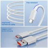 Collage of images showing a white USB-C charging cable with different views and feature callouts. Produktbild-Vorschau