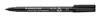 A black Staedtler Lumocolor permanent marker is shown against a white background. Produktbild-Vorschau