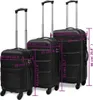 vidaXL Set di valigie rigide 3 pezzi nero 45,5/55/66 cm Anteprima dell’immagine prodotto 5