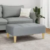 Möbel Fußhocker Hellgrau 77x55x31 cm Stoff - Fußhocker Produktbild-Vorschau 3