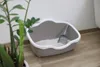 Katzentoilette Très Chic open 56x39x26cm, weiß/taupe Produktbild-Vorschau 2