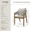 Sada 6 zahradních židlí tectake® Manacor, rozměry 59 x 58 x Náhled obrázku produktu 5