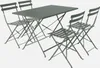 A metal bistro set with a table and four chairs, presented against a plain background. Produktbild-Vorschau