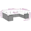 9-tlg. Garten-Sofagarnitur mit Kissen Grau Poly Rattan Produktbild-Vorschau 3