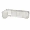Windlicht MARILU - 4 teilig - Glas lackiert - Farbe: weiß Produktbild-Vorschau 2