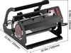 A black sublimation heat press machine for mugs is shown with dimensions indicated. Anteprima dell’immagine prodotto