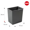 Hailo Inneneimer 1220969 grau 20 L 316 x 226 x 350 mm mit Produktbild-Vorschau 3