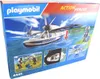 The image shows the packaging of a Playmobil police seaplane toy set. Produktbild-Vorschau