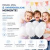 50x balóny balóny balón vzduch, hélium biela svadobná Náhľad obrázku produktu 7