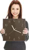 Wanduhr aus Glas mit Motiv Dunkelbrauner Hintergrund- 30 x Produktbild-Vorschau 4