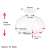 Petroleumglas Lampenglas Glasschirm Ø150mm weiß Produktbild-Vorschau 2