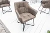 Exklusiver Design Stuhl LOFT Microfaser vintage taupe mit Produktbild-Vorschau 3