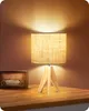 Lampa nocna EDISHINE, lampa stołowa z drewna, oprawka E27, Podgląd zdjęcia produktu 2