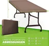 tillvex Gartentisch klappbar Rattan Optik 180x75cm Braun | Produktbild-Vorschau 7