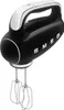 A black SMEG hand mixer with silver accents is shown against a white background. Voir les images du produit