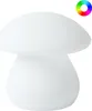 BELIANI Outdoor Tischlampe LED Weiß Kunststoff Pilzform Produktbild-Vorschau 1