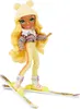 A doll dressed for winter sports, standing on skis. Náhled obrázku produktu