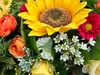 künstliche Grabblumen Aufleger mit Sonnenblumen Rosen Produktbild-Vorschau 5