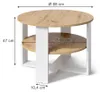 Konferenční stůl Vicco Romeo Bílá/Řemeslný dub 68 x 68 cm, Náhled obrázku produktu 2