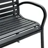 Close-up of a black garden bench. Produktbild-Vorschau